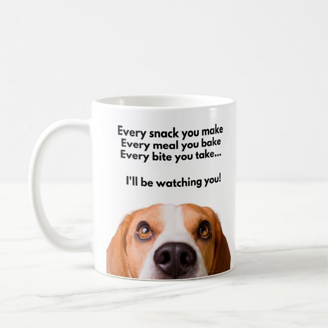 Funny Beagle Mugg, Beagle Älskare Gift Kaffemugg (Vänster)