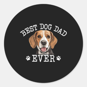 Funny Beagle Pappa Fars dag-Vintagen Aldrig Kärlek Runt Klistermärke