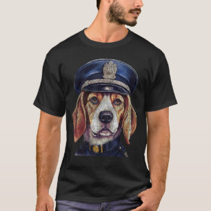 Funny Beagle Porträtt i polishat för Hundälskare T Shirt