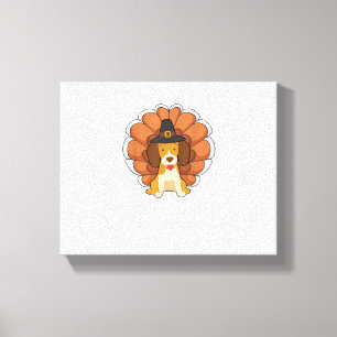 Funny Beagle Turkey Funny Thanksgiving Hund Tee Canvastryck