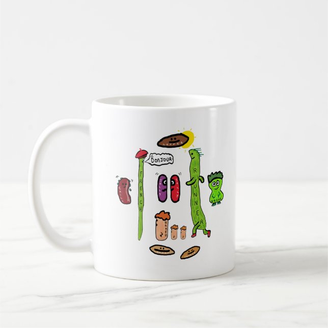 Funny Bean Puns Kaffemugg (Vänster)