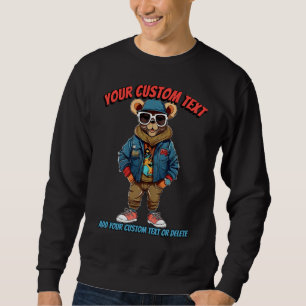Funny Bear älskare Animal mode Lång Ärmad Tröja
