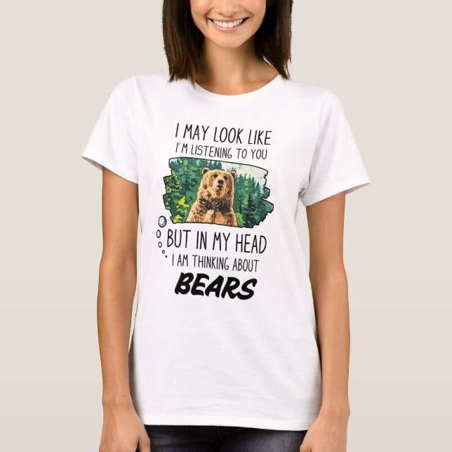 Funny Bear Älskare T Shirt (Framsida)