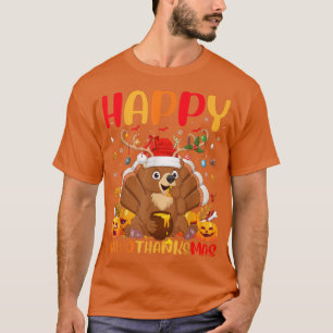 Funny Bear Animal Lover Lycklig Bear HelloTackMas T Shirt