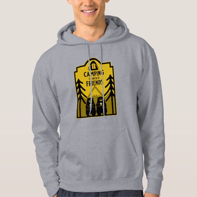Funny Bear Camp Äventyr Kanada Hoodie (Framsida)