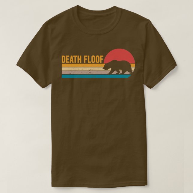 Funny Bear Death Floof Retro T Shirt (Design framsida)