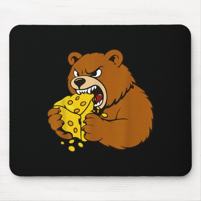 Funny Bear Eating Cheese Illustration For Food Lov Musmatta (Framsidan)
