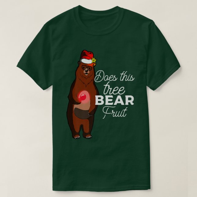 Funny Bear  Figure Xmas Tree Christmas Pajama Fami T Shirt (Design framsida)