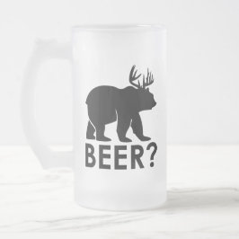 Funny Bear Hjort Beer Frostat Ölglas