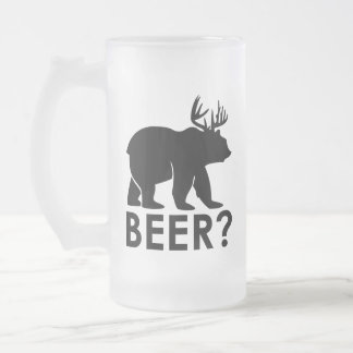Funny Bear Hjort Beer Frostat Ölglas