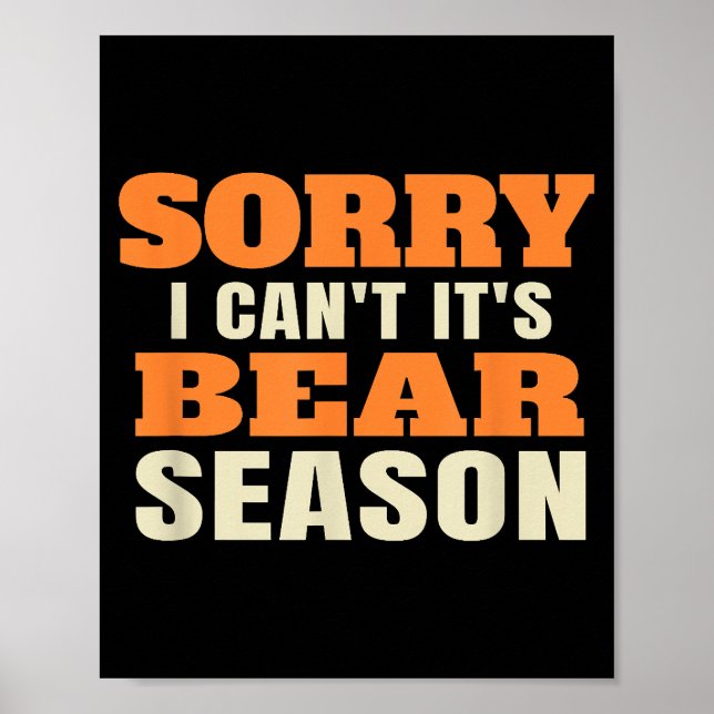 Funny Bear Hunting Poster (Framsidan)