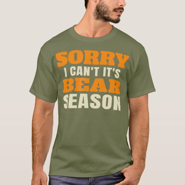 Funny Bear Hunting T Shirt (Framsida)