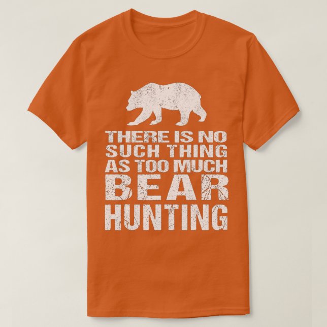 Funny Bear    HuntingBear Hunter  T Shirt (Design framsida)