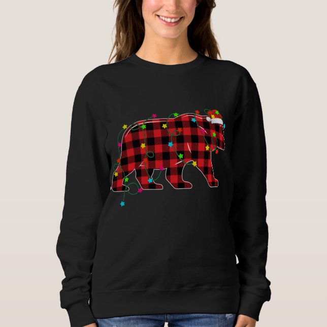 Funny Bear Julgran Red Play Julafton Animals L T Shirt (Framsida)
