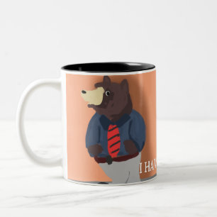Funny Bear Två-Tonad Mugg