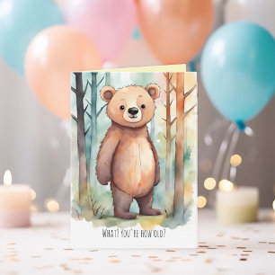 Funny Bear Years Birthday Kort
