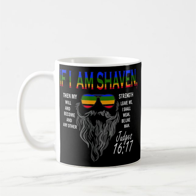 Funny Beard Gifts For Men Rule Dad Manly Bearded Kaffemugg (Vänster)