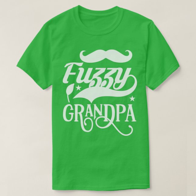 Funny Beard Gifts Fuzzy Grandpa 5 T Shirt (Design framsida)