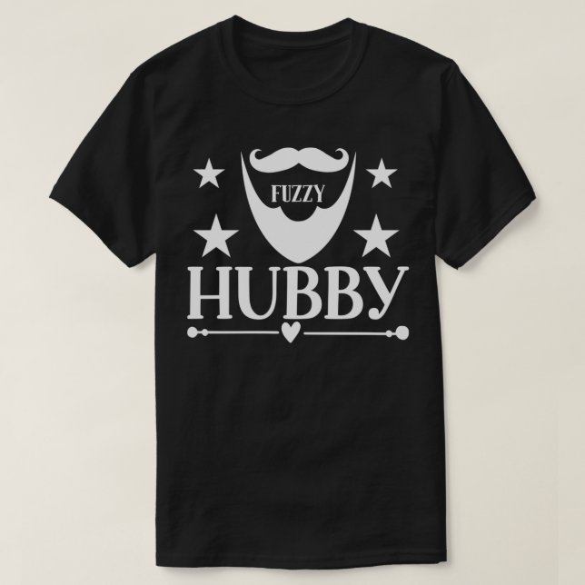 Funny Beard Gifts Fuzzy Hubby 2 T Shirt (Design framsida)