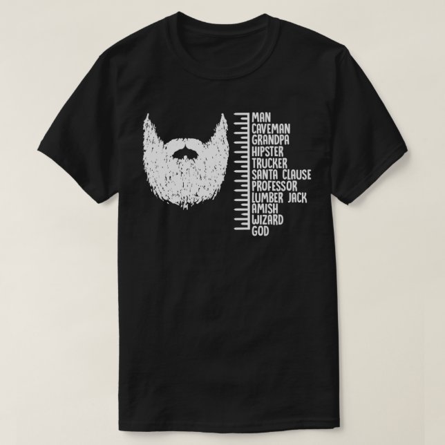 Funny Beard Growth TShirt T Shirt (Design framsida)