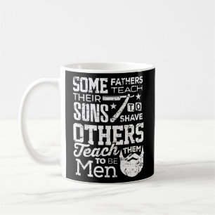 Funny Beard Pappa Far Teach Son till Shave pappa Kaffemugg