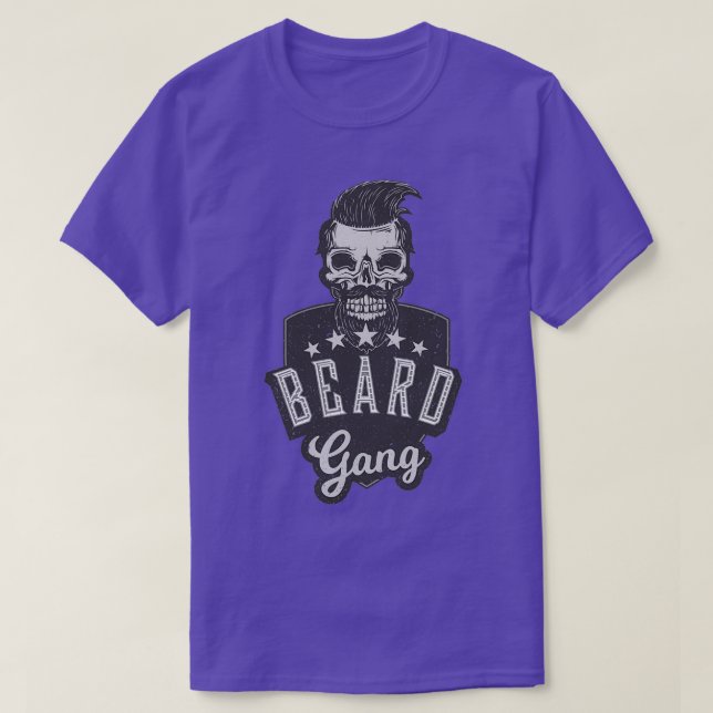 Funny Beard Retro Fight Hair Mustache Beard Gang T Shirt (Design framsida)