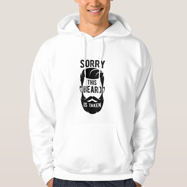 Funny Beard Shirt | MAKE | Gått till pojkvän Hoodie (Framsida)