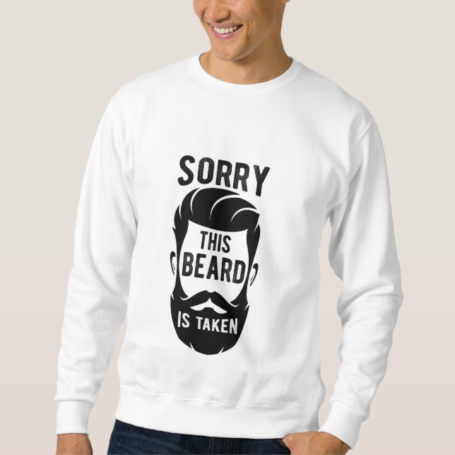 Funny Beard Shirt | MAKE | Gått till pojkvän Lång Ärmad Tröja (Framsida)