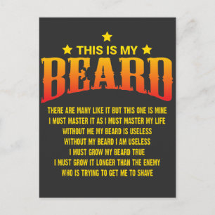 Funny Beard Slay - Fars dag Gift Vykort