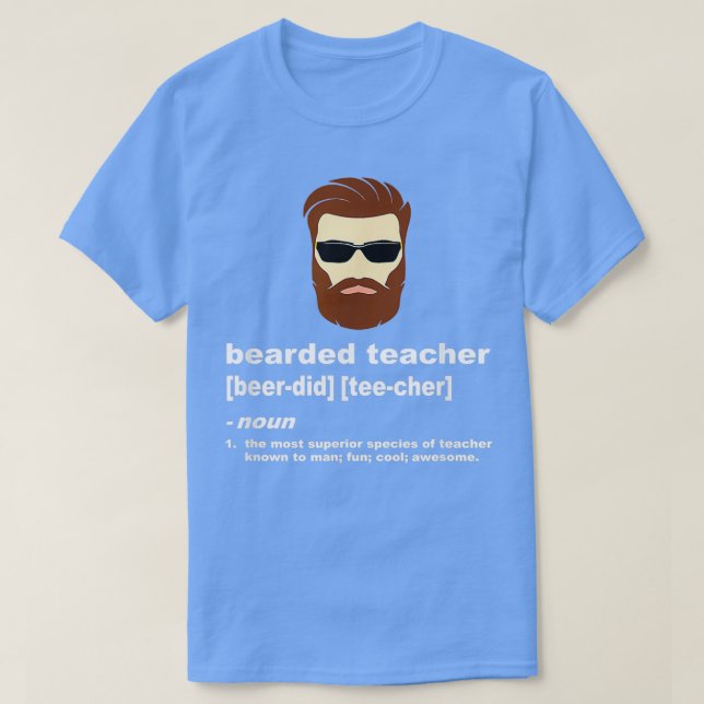 Funny Beard Tröja för lärare Lacher Appreciation G (Design framsida)