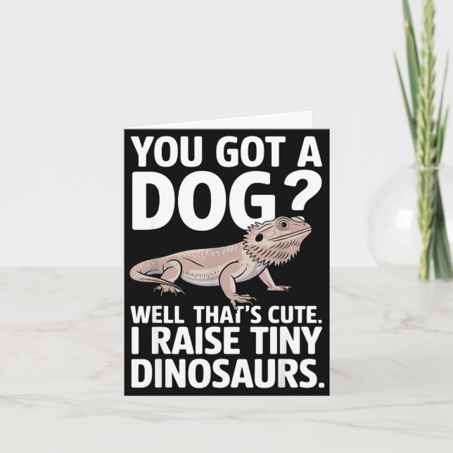 Funny Bearded Dragon Art For Men Women Bearded Dra Kort (Framsida)