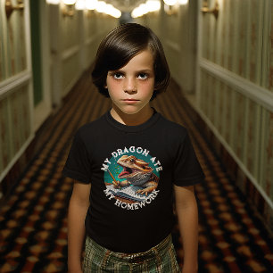 Funny Bearded Dragon Ate Homworking T Shirt