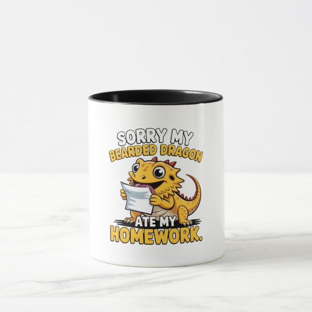 Funny Bearded Dragon Cute Reptile Lover Gift Mugg (Center)