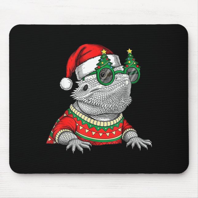 Funny Bearded Dragon Santa Hat Christmas  Musmatta (Framsidan)