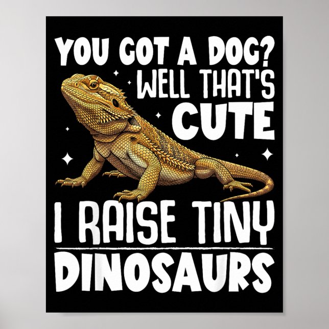 Funny Bearded Dragon Shirt For Men Women Lizard Lo Poster (Framsidan)