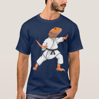 Funny Bearded Drons gör Karate Samurai Ninja T Shirt