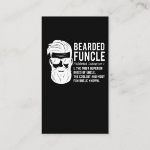 Funny Bearded farbror Definition Mustache Humor Visitkort