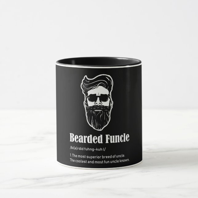Funny Bearded Funcle Definition Mugg (Center)