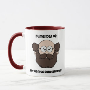 Funny Bearded Professor Tecknad, Genius eller Dumb Mugg