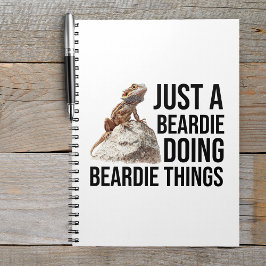 Funny Beardie Bearded Dragon Quote Anteckningsbok