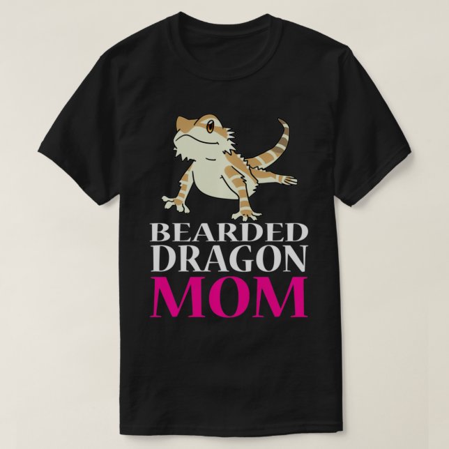 FUNNY BEARED DRAGON MAMMA Pet Owners Lizard Gift T Shirt (Design framsida)