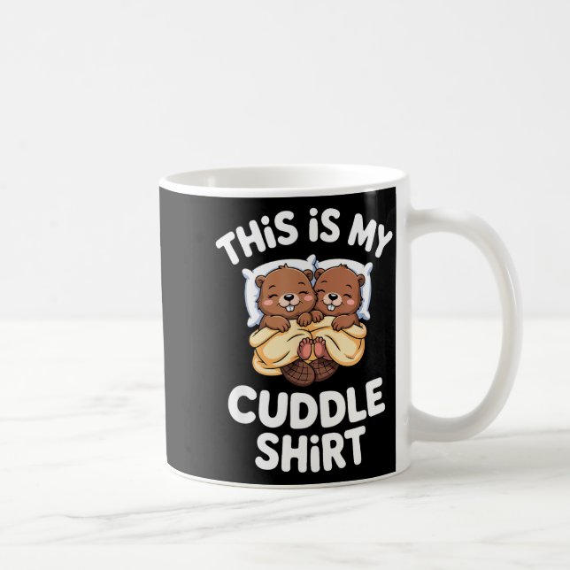 Funny Beaver Couple This Is My Cuddle  Kaffemugg (Höger)