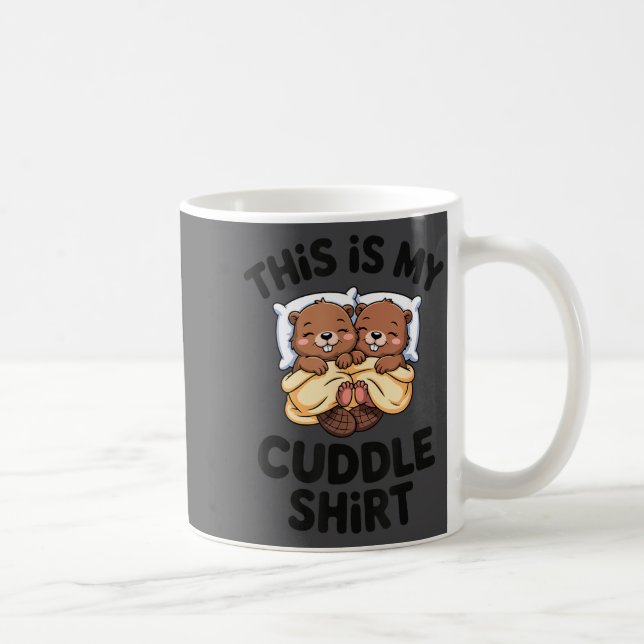 Funny Beaver Couple This Is My Cuddle  Kaffemugg (Höger)