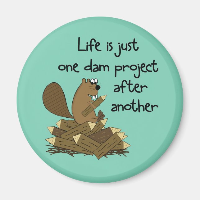 Funny Beaver Do-it-Yourselfer Magnet (Framsidan)