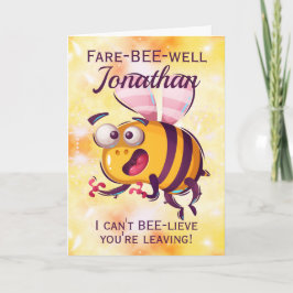 Funny Bee Adjö Lämnar Kort