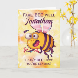 Funny Bee Adjö Lämnar Kort