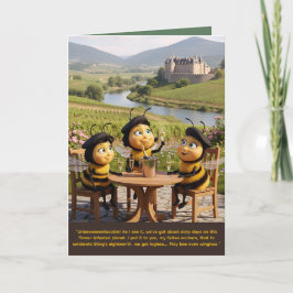 Funny Bee Birthday Card Kort