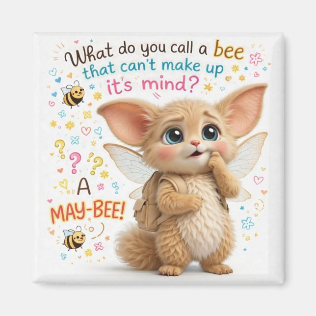 Funny Bee Dad Joke Magnet (Framsidan)