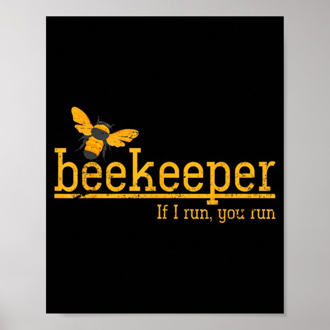 Funny Bee Hive Honey Lover Gift Beekeeper  Poster (Framsidan)