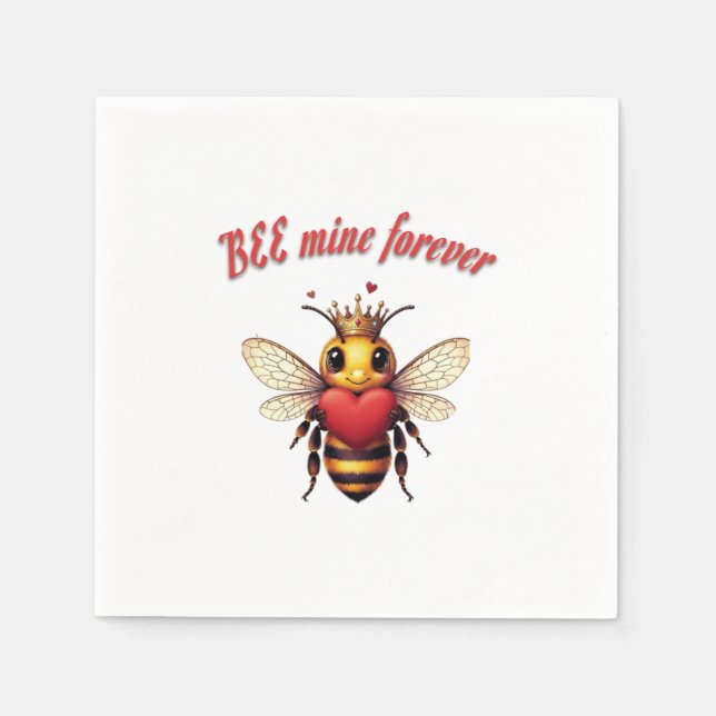 Funny Bee Pun Valentine  Pappersservett (Framsidan)